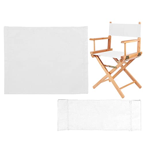 SUNJULY Stuhlhusse aus Stoff, 1 Set aus Stoff für Regiestuhl und Stuhl modernes Design elastisch strapazierfähig strapazierfähig aus Polyethylen Durable Austauschbar Hocker Protector (Weiß) von SUNJULY