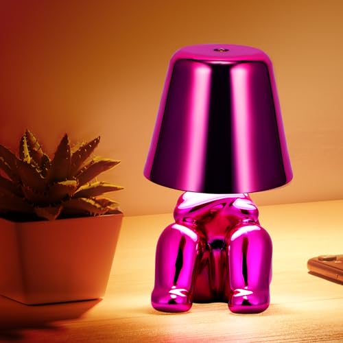 Tischlampe mit Touch Steuerung, Dekorative Bunt Thinker Statue LED Schreibtischlampe, USB Aufladung 3 Helligkeitsstufen Dimmbare Nachttischlampe für Schlafzimmer Büro Wohnzimmer Dekoratio Geschenk von SUNJULY