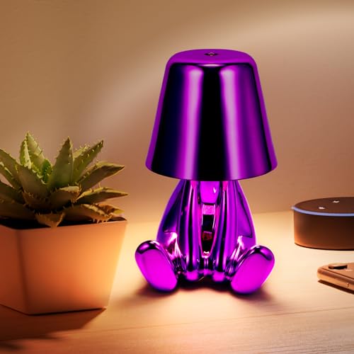 Tischlampe mit Touch Steuerung, Dekorative Bunt Thinker Statue LED Schreibtischlampe, USB Aufladung 3 Helligkeitsstufen Dimmbare Nachttischlampe für Schlafzimmer Büro Wohnzimmer Dekoratio Geschenk von SUNJULY