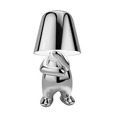 Tischlampe mit Touch Steuerung, Thinker Statue Man Dekorative LED Schreibtischlampe, USB Charging 3 Helligkeitsstufen Dimmbare Nachttischlampe für Schlafzimmer Wohnzimmer Büro Dekoratio Geschenk von SUNJULY