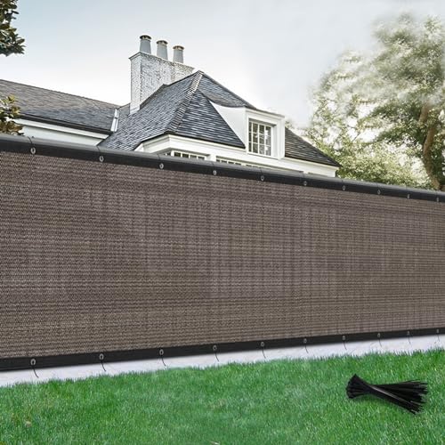 SUNLAX Sichtschutzzaun, 1,8 x 3 m, robuste Netzabdeckung mit Ösen für Terrasse, Veranda, Pool, Hinterhof, Outdoor, Kettenglied-Zaun, Braun SUNLAX Sichtschutzzaun, 1,8 x 3 m, robuste Netzabdeckung mit Ösen für Terrasse, Veranda, Pool, Hinterhof, Outdoor, Kettenglied-Zaun, Braun von SUNLAX