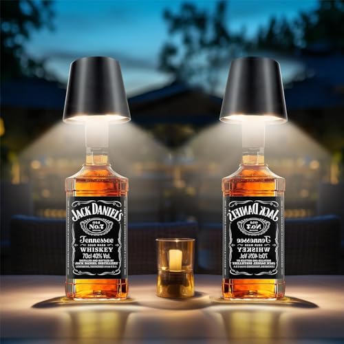 SUNLIGTGO 2 Stück Dimmbare Tischlampe Kabellos, LED Akku Tischleuchte Aufladbar, Tragbar USB Nachttischlampe mit Stufenlosem Dimmen & 3 Farbwechsel Für drinnen und draußen geeignet von SUNLIGTGO
