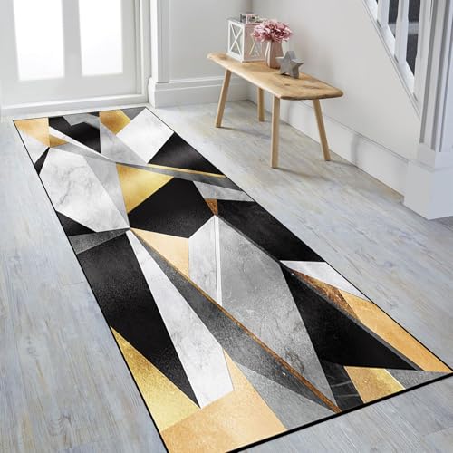 SUNLIMEI Teppich Läufer Flur 75 x 180 cm Waschbar rutschfest Läuferteppich Flurläufer Korridor Supersoft Kurzflor, Geometrisch, Abstrakt Muster für Eingang, Esszimmer, F SUNLIMEI Teppich Läufer Flur 75 x 180 cm Waschbar rutschfest Läuferteppich Flurläufer Korridor Supersoft Kurzflor, Geometrisch, Abstrakt Muster für Eingang, Esszimmer, F von SUNLIMEI