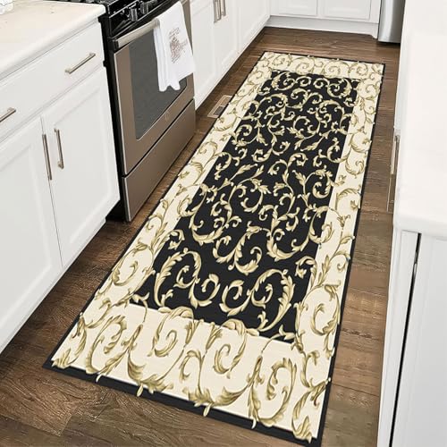 SUNLIMEI Teppich Läufer Flur Küche 55 x 110 cm rutschfest Waschbar Küchenmatten, Wohnteppich Oder Läufer Supersoft Kurzflor, Geometrisch, Abstrakt Muster für Eingang, Esszimmer, F SUNLIMEI Teppich Läufer Flur Küche 55 x 110 cm rutschfest Waschbar Küchenmatten, Wohnteppich Oder Läufer Supersoft Kurzflor, Geometrisch, Abstrakt Muster für Eingang, Esszimmer, F von SUNLIMEI