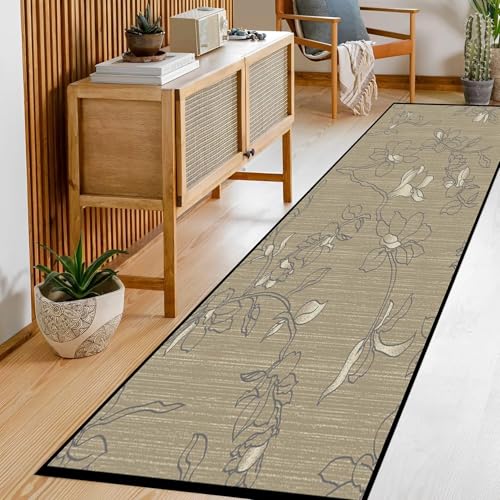 SUNLIMEI Teppichläufer 60 x 170 cm rutschfest Schmutzfangmatte, Runner Rug Teppich Polyester, Kurzflor, Anpassbar, Leicht zu Reinige für Vorzimmer, Waschküche, C von SUNLIMEI