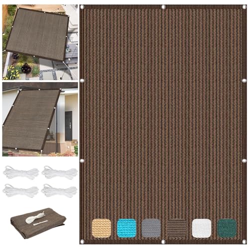 Schattiernetz mit Ösen 1.8 x 2.5 m Atmungsaktiv Markisenstoffe Meterware Wasser Luftdurchlässig mit Ösen Befestigungs Kit für Camping Schwimmbad Zwinger, Braun Schattiernetz mit Ösen 1.8 x 2.5 m Atmungsaktiv Markisenstoffe Meterware Wasser Luftdurchlässig mit Ösen Befestigungs Kit für Camping Schwimmbad Zwinger, Braun von SUNLIMEI