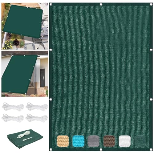 Schattiernetz mit Ösen 3.5 x 7.5 m Hdpe Gewebe Markisenstoffe Meterware Wasser Luftdurchlässig mit Ösen Befestigungs Kit für Garten Balkon Terrasse Patio, Dunkelgrün Schattiernetz mit Ösen 3.5 x 7.5 m Hdpe Gewebe Markisenstoffe Meterware Wasser Luftdurchlässig mit Ösen Befestigungs Kit für Garten Balkon Terrasse Patio, Dunkelgrün von SUNLIMEI