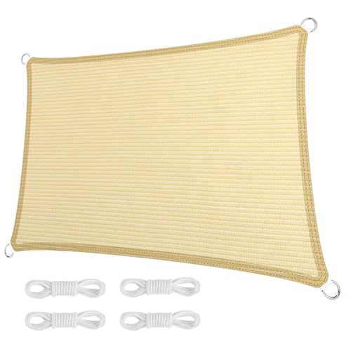 Sonnensegel Atmungsaktiv Rechteckig 240 x 280 cm Sonnenschutz UV Schutz Windschutz Sichtschutz Seitenmarkise Sonnenschutzsegel mit Spannseilen für Außenbereich, Garten, Creme Farben Sonnensegel Atmungsaktiv Rechteckig 240 x 280 cm Sonnenschutz UV Schutz Windschutz Sichtschutz Seitenmarkise Sonnenschutzsegel mit Spannseilen für Außenbereich, Garten, Creme Farben von SUNLIMEI