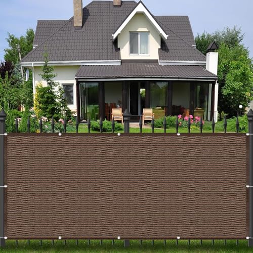 Sonnensegel Rechteckig 90 x 250 cm Atmungsaktiv Schatten Netz Wasser Luftdurchlässig mit Ösen Befestigungs Kit für Garten Balkon Terrasse Patio, Braun von SUNLIMEI