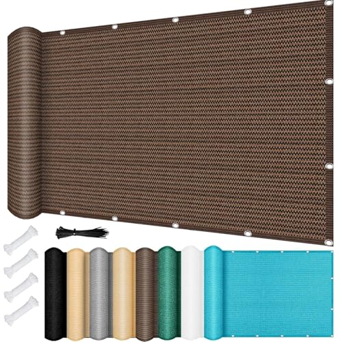 Sonnensegel mit Ösen Rechteckig 50 x 340 cm Uv-Schutz 98% Rechteckig Sonnenschutznetz Garten-Schattenplane mit Ösen Befestigungs Kit für Carport Pflanze Pergola Zaun Außen, Braun Sonnensegel mit Ösen Rechteckig 50 x 340 cm Uv-Schutz 98% Rechteckig Sonnenschutznetz Garten-Schattenplane mit Ösen Befestigungs Kit für Carport Pflanze Pergola Zaun Außen, Braun von SUNLIMEI