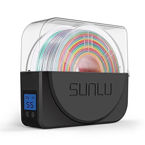 Aktualisierte Filament Trockner Box mit Lüfter, SUNLU S1 Plus Filament Trockner für 3D Drucker Filament 1.75 2.85 3.00mm,Hält Filament Trocken während des 3D Druck,Filament Aufbewahrungsbox, Schwarz von SUNLU