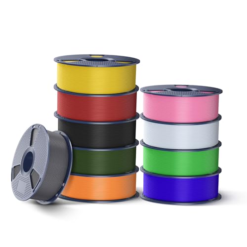 SUNLU 10KG High Speed PLA+2.0 Filament 1.75mm, Rapid 3D Drucker Filament PLA Plus, Hohe Geschwindigkeit PLA+2.0 für Schnelles 3D Drucken, Schwarz+Weiß+Grau+Blau+Rot+Gelb+Grün+Rosa+Olive+Orange. SUNLU 10KG High Speed PLA+2.0 Filament 1.75mm, Rapid 3D Drucker Filament PLA Plus, Hohe Geschwindigkeit PLA+2.0 für Schnelles 3D Drucken, Schwarz+Weiß+Grau+Blau+Rot+Gelb+Grün+Rosa+Olive+Orange. von SUNLU