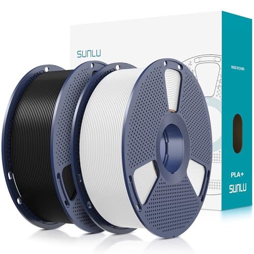 SUNLU PLA+ Filament 1.75mm 2KG, PLA Plus 3D Drucker Filament, Stärker belastbar, Neatly Wound,2 Spool 3D Druck PLA+ Filament, Maßgenauigkeit +/- 0.02mm, (Schwarz+Weiß) SUNLU PLA+ Filament 1.75mm 2KG, PLA Plus 3D Drucker Filament, Stärker belastbar, Neatly Wound,2 Spool 3D Druck PLA+ Filament, Maßgenauigkeit +/- 0.02mm, (Schwarz+Weiß) von SUNLU