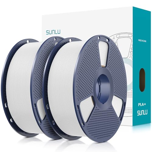 SUNLU PLA+ Filament 1.75mm 2KG, PLA Plus 3D Drucker Filament, Stärker belastbar, Neatly Wound,2 Spool 3D Druck PLA+ Filament, Maßgenauigkeit +/- 0.02mm, (Weiß+Weiß) SUNLU PLA+ Filament 1.75mm 2KG, PLA Plus 3D Drucker Filament, Stärker belastbar, Neatly Wound,2 Spool 3D Druck PLA+ Filament, Maßgenauigkeit +/- 0.02mm, (Weiß+Weiß) von SUNLU