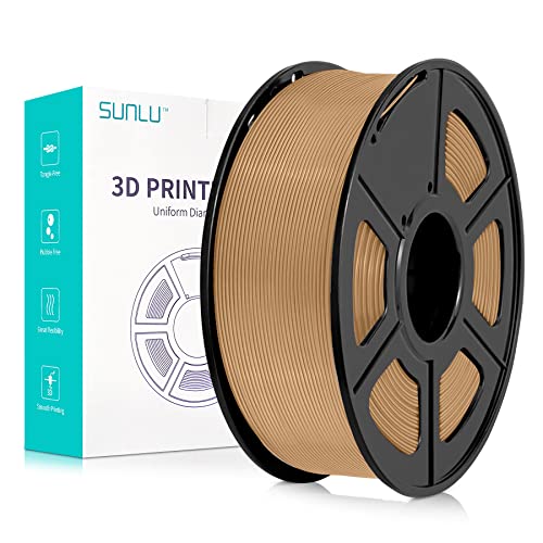 SUNLU PLA+ Filament 1.75mm, Neatly Wound 3D Drucker Filament PLA Plus, Stark PLA+ Filament 1.75 1kg, Gute Haftung für 3D Druck, Maßgenauigkeit +/- 0.02 mm, 1KG (2.2lbs), Wood von SUNLU