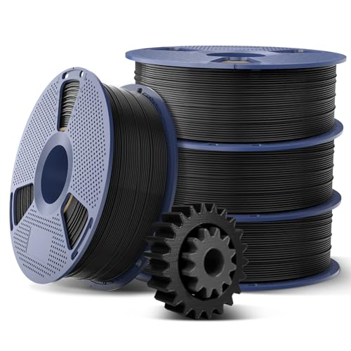 SUNLU 4KG High Speed ABS Filament, Rapid 350mm/s 3D Drucker Filament 1.75mm, Hitzebeständigkeit, Hervorragende Zähigkeit, Schnelles Drucken, Kompatibel mit 99% FDM-3D-Druckern, 4 Pcs, Schwarz. SUNLU 4KG High Speed ABS Filament, Rapid 350mm/s 3D Drucker Filament 1.75mm, Hitzebeständigkeit, Hervorragende Zähigkeit, Schnelles Drucken, Kompatibel mit 99% FDM-3D-Druckern, 4 Pcs, Schwarz. von SUNLU