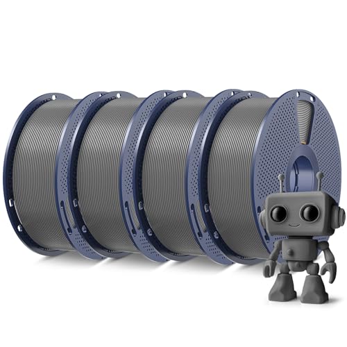SUNLU 4KG High Speed PLA Meta Filament Bundle, PLA 3D Drucker Filament 1,75mm ±0,02mm, Robusteres Sauber Gewickeltes 3D Filament, Insgesamt 4kg, 1kg pro Spule, meta grau SUNLU 4KG High Speed PLA Meta Filament Bundle, PLA 3D Drucker Filament 1,75mm ±0,02mm, Robusteres Sauber Gewickeltes 3D Filament, Insgesamt 4kg, 1kg pro Spule, meta grau von SUNLU