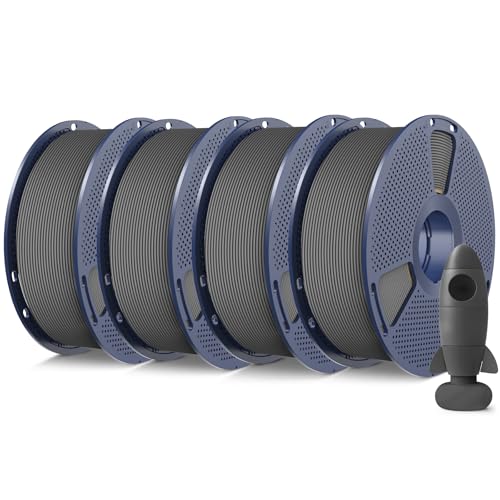 SUNLU 4KG Matte PLA Filament 1.75mm Set, 3D Drucker Filament mit Matter Oberfläche, Neatly Wound PLA Filament, Einfach zu Bedienen, 1KG/Spule, 4-Pack (4x Grau) SUNLU 4KG Matte PLA Filament 1.75mm Set, 3D Drucker Filament mit Matter Oberfläche, Neatly Wound PLA Filament, Einfach zu Bedienen, 1KG/Spule, 4-Pack (4x Grau) von SUNLU