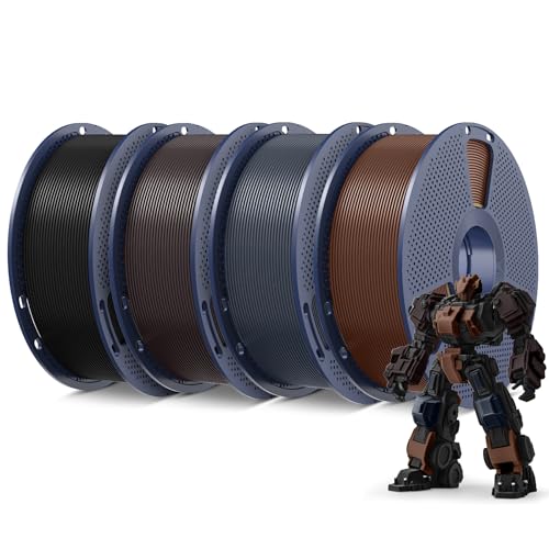 SUNLU 4KG PLA+ Filament, PLA Plus 3D Drucker Filament 1.75mm ±0.02mm, Bessere Zähigkeit, 1kg per Spool, 4 Packs, Schwarz+Nachtschwarz+Kastanienschwarz+Kaffeebraun SUNLU 4KG PLA+ Filament, PLA Plus 3D Drucker Filament 1.75mm ±0.02mm, Bessere Zähigkeit, 1kg per Spool, 4 Packs, Schwarz+Nachtschwarz+Kastanienschwarz+Kaffeebraun von SUNLU
