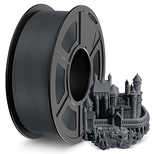 SUNLU AntiString PLA 3D-Druckerfilament, kein Fadenziehen 1.75 mm APLA 3D-Filament, sauber gewickeltes 3D-Druckfilament, schneller Druck für FDM 3D-Drucker, Maßgenauigkeit +/- 0.02 mm, 1 kg, APLA-Grau von SUNLU