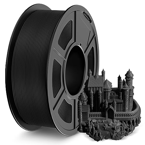 SUNLU AntiString PLA 3D-Druckerfilament, kein Fadenziehen 1.75 mm APLA 3D-Filament, sauber gewickeltes 3D-Druckfilament, schneller Druck für FDM 3D-Drucker, Maßgenauigkeit +/- 0.02 mm, 1kg, Schwarz von SUNLU