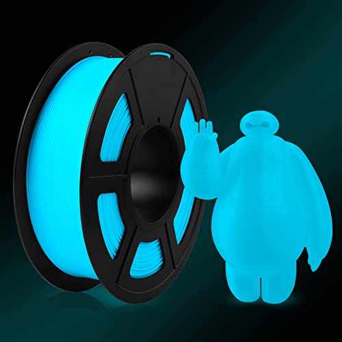 SUNLU Glow in The Dark PLA Filament 1.75 mm 3D Printer Filament, 1kg Spool 3D Printing Filament, Dimensional Accuracy +/- 0.02 mm for 3D Printer and 3D Pen, Luminous Blue von SUNLU