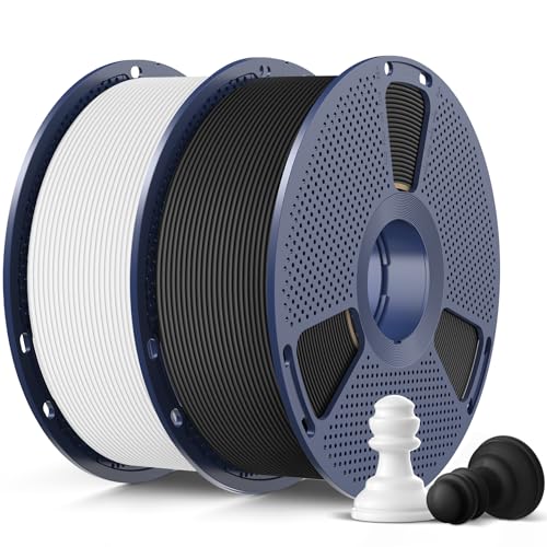 SUNLU High Speed Matte PLA Filament, 1KG*2 Glattes mattes PLA 3D Druckerfilament, 600mm/s schneller 3D Druck trifft auf Robustheit, 1KG pro Spule, 2er-Pack, Schwarz+Weiß SUNLU High Speed Matte PLA Filament, 1KG*2 Glattes mattes PLA 3D Druckerfilament, 600mm/s schneller 3D Druck trifft auf Robustheit, 1KG pro Spule, 2er-Pack, Schwarz+Weiß von SUNLU