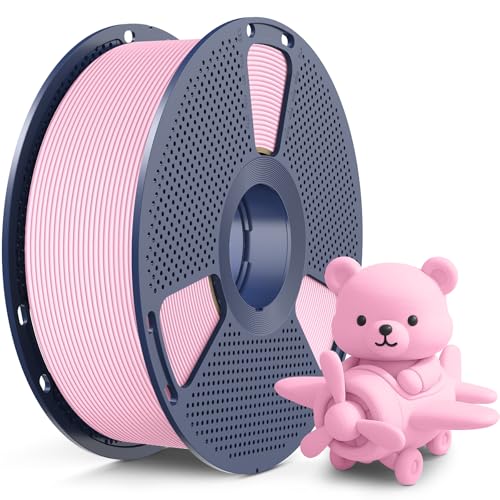 SUNLU High Speed Matte PLA Filament, Glattes mattes PLA 3D Druckerfilament, 600mm/s schneller 3D Druck trifft auf Robustheit, 1KG Spule, matte pla Sakura-Pink von SUNLU