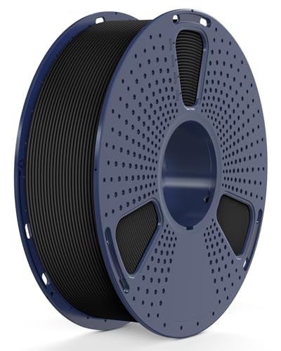 SUNLU Rapid PETG 3D Filament 1.75 mm 1KG, Hohe Geschwindigkeit 30–600mm/s 3D Drucker Filament, Maßgenauigkeit ± 0.02mm, 1KG Reusable Spule, Passend für die Meisten FDM 3D Drucker (Schwarz) von SUNLU