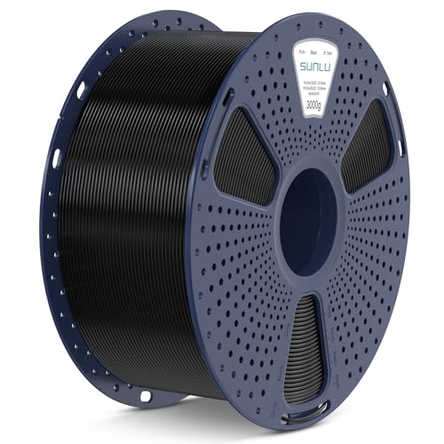 SUNLU Large Spool 3KG PLA Plus Filament, 3D Drucker PLA+ Filament 1.75mm ±0.02 mm, Härter und Stärker, 3kg Spule Schwarz SUNLU Large Spool 3KG PLA Plus Filament, 3D Drucker PLA+ Filament 1.75mm ±0.02 mm, Härter und Stärker, 3kg Spule Schwarz von SUNLU