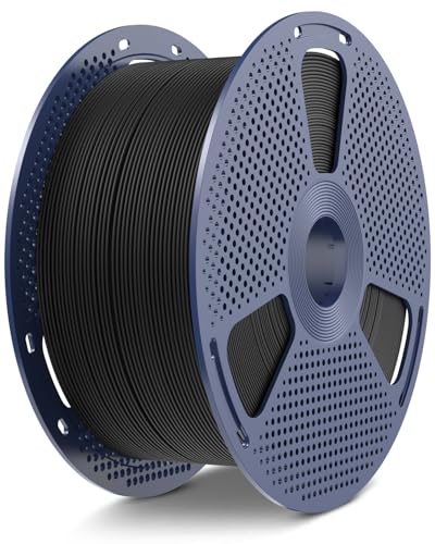 SUNLU Rapid PETG Filament 1.75mm 5KG, Schnell Drucken bis 600mm/s, Großspule für Lange Drucke, Maßgenauigkeit ±0.02mm, 5kg Spule Schwarz von SUNLU