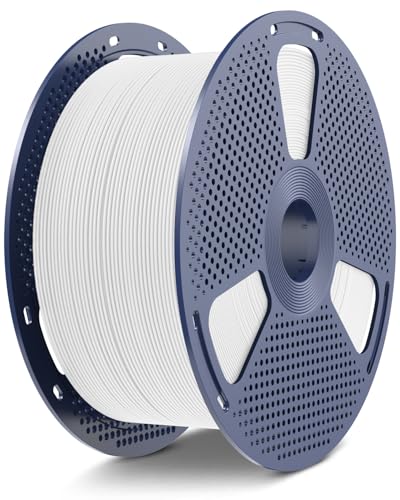 SUNLU Rapid PETG Filament 1.75mm 5KG, Schnell Drucken bis 600mm/s, Großspule für Lange Drucke, Maßgenauigkeit ±0.02mm, 5kg Spule Weiß von SUNLU