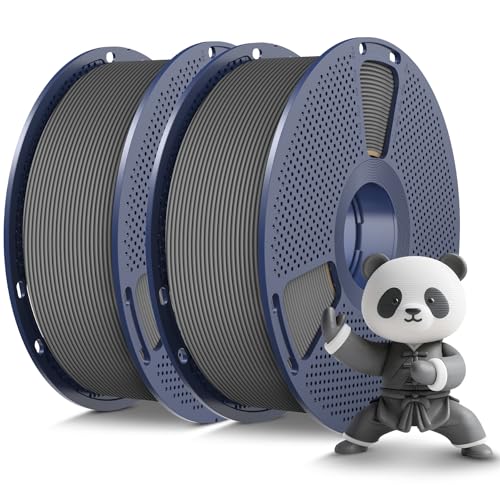 SUNLU Matte PLA Filament 1.75mm, 3D Drucker Filament Mit Matte Oberfläche, Neatly Wound, 1KG/Spule, 2 Pack, (Grau+Grau) von SUNLU