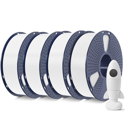 SUNLU 4KG Matte PLA Filament 1.75mm Set, 3D Drucker Filament Mit Matter Oberfläche, Neatly Wound, Einfach zu Bedienen, 1KG/Spule, 4-Pack, Weiß SUNLU 4KG Matte PLA Filament 1.75mm Set, 3D Drucker Filament Mit Matter Oberfläche, Neatly Wound, Einfach zu Bedienen, 1KG/Spule, 4-Pack, Weiß von SUNLU