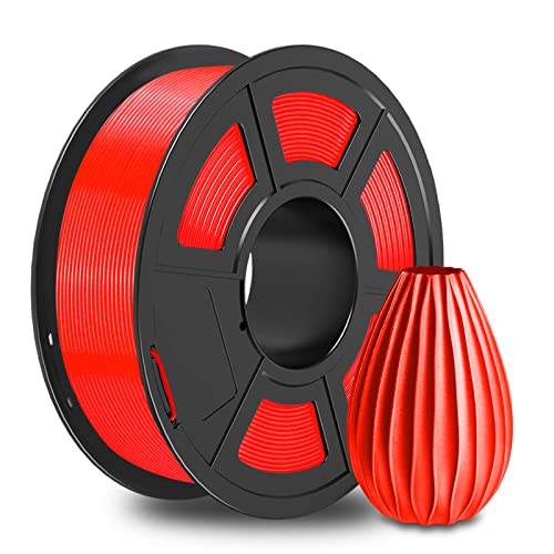 SUNLU PETG Filament 1,75 mm mit SUNLU Upgrade 1 kg Rolle, Maßgenauigkeit +/- 0,02 mm, für die meisten FDM 3D Drucker, Rot von SUNLU