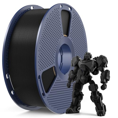 SUNLU PETG Filament 1.75 mm, Hochfestes 3D Drucker Filament PETG, Unübertroffene Haltbarkeit und Flexibilität, 3D Druckfilament 1,75 mm, Passt für die meisten FDM 3D-Drucker, 1kg Spule, petg Schwarz von SUNLU