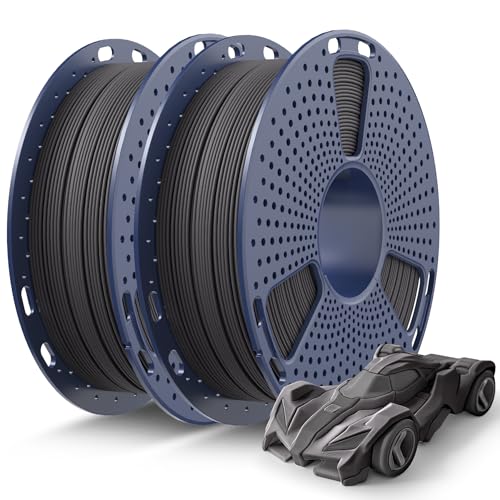 SUNLU Rapid PETG Filament 1.75mm 1KG, Schnell Drucken bis 600mm/s, Maßgenauigkeit ±0.02mm, 0.5KG*2 Spulen (2x Grau) von SUNLU