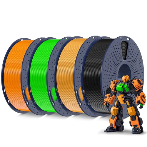 SUNLU PLA+ Filament 1.75mm 4KG, PLA Plus 3D Drucker Filament, Stärker belastbar, Neatly Wound,4 Spool 3D Druck PLA+ Filament, Maßgenauigkeit +/- 0.02mm, Schwarz+Gold+ Orange+Grün SUNLU PLA+ Filament 1.75mm 4KG, PLA Plus 3D Drucker Filament, Stärker belastbar, Neatly Wound,4 Spool 3D Druck PLA+ Filament, Maßgenauigkeit +/- 0.02mm, Schwarz+Gold+ Orange+Grün von SUNLU