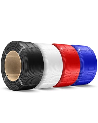 SUNLU 500G PLA+ Filament Refill 1.75mm, PLA Plus 3D Drucker Filament Bündel, No-Spule Filament PLA Refill for Reusable Spulen Compatible Bambu Lab Drucker, Schwarz/Weiß/Rot/Königsblau 2KG Total SUNLU 500G PLA+ Filament Refill 1.75mm, PLA Plus 3D Drucker Filament Bündel, No-Spule Filament PLA Refill for Reusable Spulen Compatible Bambu Lab Drucker, Schwarz/Weiß/Rot/Königsblau 2KG Total von SUNLU