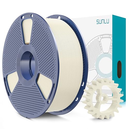 SUNLU PLA+2.0 Filament 1.75mm, Upgrade PLA Plus 3D Drucker Filament, Stärker und robuster, High Speed PLA+ Filament, Maßgenauigkeit +/-0,02mm, 1KG 3D Druck PLA+ Filament, Knochen Weiß von SUNLU