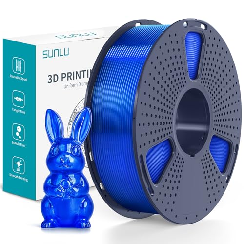 SUNLU PVB Filament 1,75mm, 3D Druckerfilament, IPA-Alkoholpolitur für ein Glasähnliches Finish, Glatte Textur, 3D Druckfilament PVB Passend für die Meisten FDM 3D, 1kg Spule, Transparentes Blau SUNLU PVB Filament 1,75mm, 3D Druckerfilament, IPA-Alkoholpolitur für ein Glasähnliches Finish, Glatte Textur, 3D Druckfilament PVB Passend für die Meisten FDM 3D, 1kg Spule, Transparentes Blau von SUNLU
