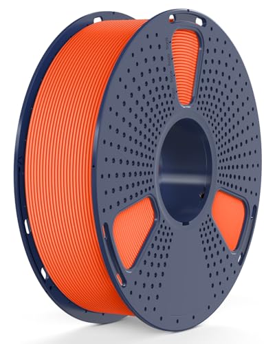 SUNLU Rapid PETG 3D Filament 1.75 mm 1KG, Hohe Geschwindigkeit 30–600mm/s 3D Drucker Filament, Maßgenauigkeit ± 0.02mm, 1KG Reusable Spule, Passend für die Meisten FDM 3D Drucker (Orange) von SUNLU