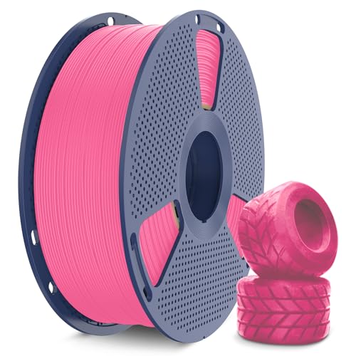 SUNLU TPU 3D Drucker Filament, 1KG Hochgeschwindigkeits 95A TPU Filament 1.75mm, Flexibles 3D Filament für schnellen Druck, Maßgenauigkeit +/-0.03mm. (TPU Rosa) von SUNLU