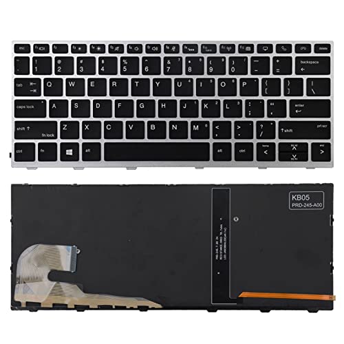 SUNMALL ErsatztastaturKompatibel mit HP EliteBook 730 G5 735 G5 830 G5 836 G5 735 G6 830 G6 836 G6 PN: L13697001 6037B0135401 inkl. Hintergrundbeleuchtung (D) Nicht geeignet für Elitebook x360 von SUNMALL