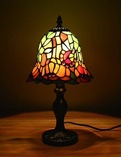 8 Zoll Gelb Warm Schöne Kreative Tischlampe Glasmalerei Kristallperlen Lampenschirm Antike Schreibtisch Lounge Schlafzimmer Nachttisch Kleine Nacht von SUNMME