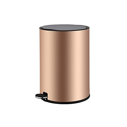 Kreativer Mülleimer aus Edelstahl mit Fußpedal für Haushalt, Badezimmer, Schlafzimmer, Fußabdeckung in hochwertiger Qualität, optionale Größe (Farbe: J 8 l/2,1 Gallonen) (o 12 l/3,1 von SUNMME