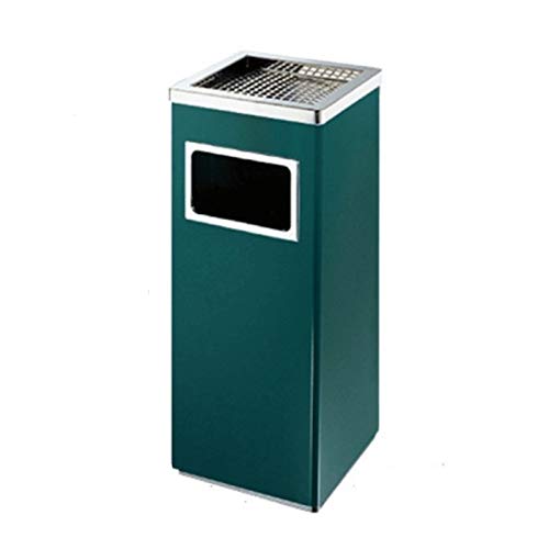Mülleimer aus Edelstahl für den Innen- und Außenbereich, mit Einkaufs- und Hotelaufbewahrung, Altpapierboxen, Recyclingbehälter (Farbe: Silber) (Blau, Einheitsgröße) von SUNMME