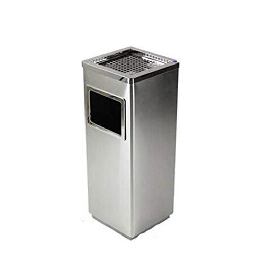 Mülleimer aus Edelstahl für den Innen- und Außenbereich, mit Einkaufs- und Hotelaufbewahrung, Altpapierboxen, Recyclingbehälter (Farbe: Silber) (Silber, Einheitsgröße) von SUNMME