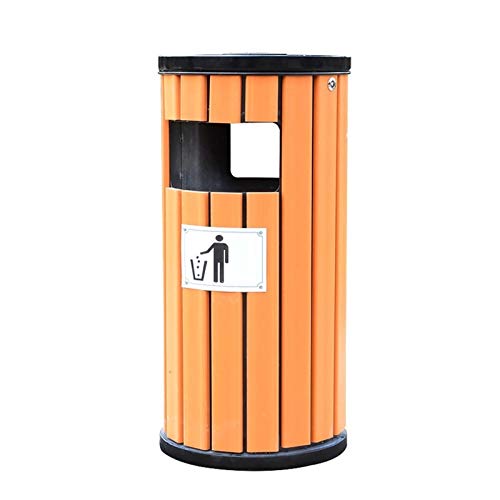Mülleimer für den Außenbereich mit klassifizierten Mülltonnen, gewerbliche Müllcontainer aus Stahl für den Einsatz in Cafés, auf Campusgeländen und in Parks, Recyclingbehälter (Farbe: Bruin) (Bruin, E von SUNMME