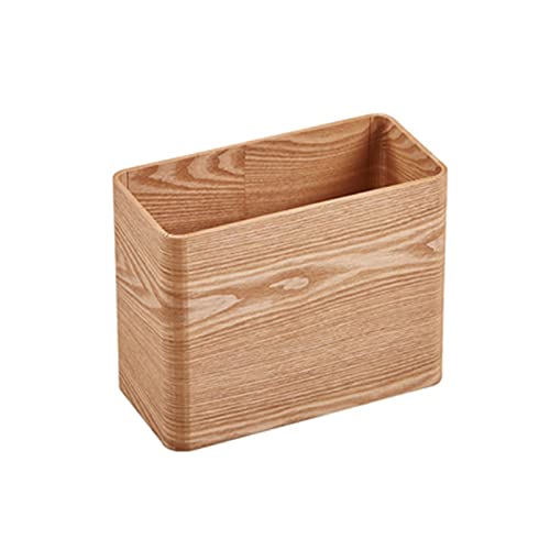 Praktischer Mülleimer aus Holz, Papierkorb für Badezimmer, Büro, Schreibtisch, Schlafzimmer, Wohnzimmer, Papierkorb, Dekor (Farbe: E) (d, Einheitsgröße) von SUNMME